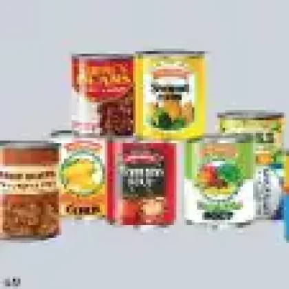 Canned Vegetables & Fruit